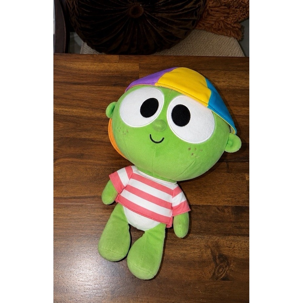 Baby First Tv Interactive Plush Green With Colorful Hat Rare Htf Needs Batteries